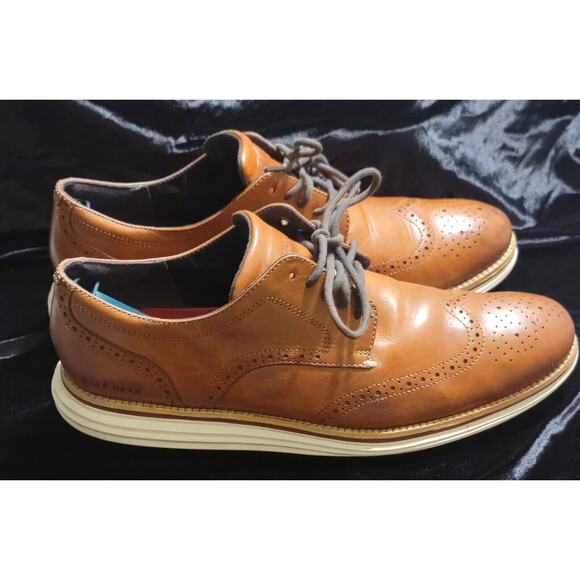Cole Haan Men\'s Sz 13M Og Cloud Engy Mer Sw British Tan Wing Tip Shoes. main image 9